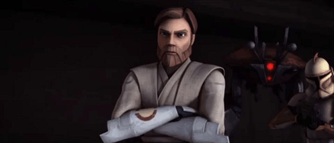 Obi Wan Crossing Arms Animation GIF