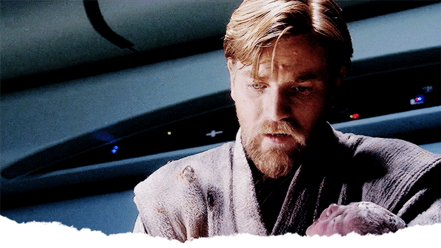 Obi Wan Holding A Newborn Baby GIF