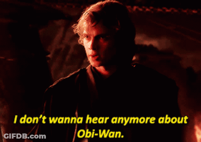 Obi Wan Kenobi Anakin Skywalker Star Wars GIF