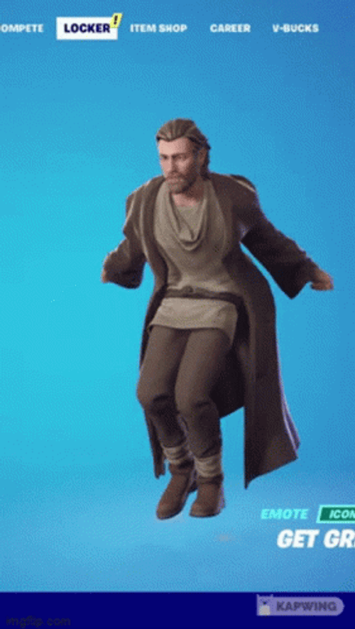 Obi-Wan Kenobi Emote Fortnite GIF