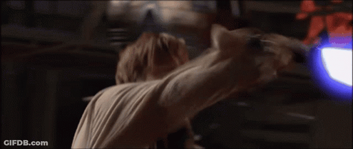 Obi Wan Kenobi Fighting Skills Lightsaber GIF