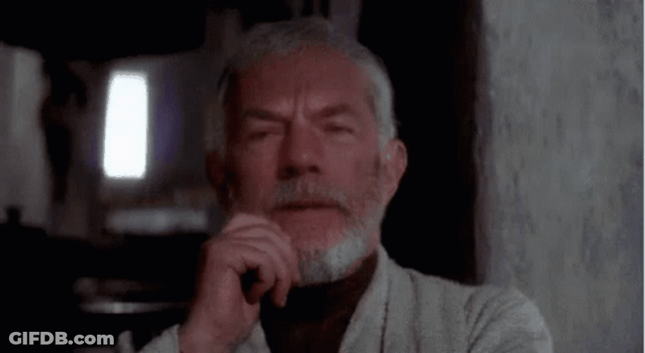 Obi Wan Kenobi Old Man Thinking GIF