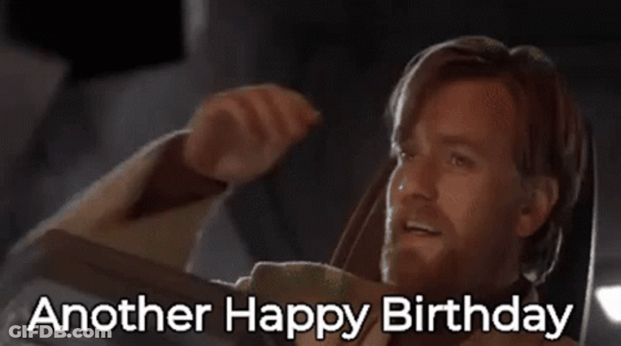 Obi Wan Kenobi Star Wars Happy Birthday GIF