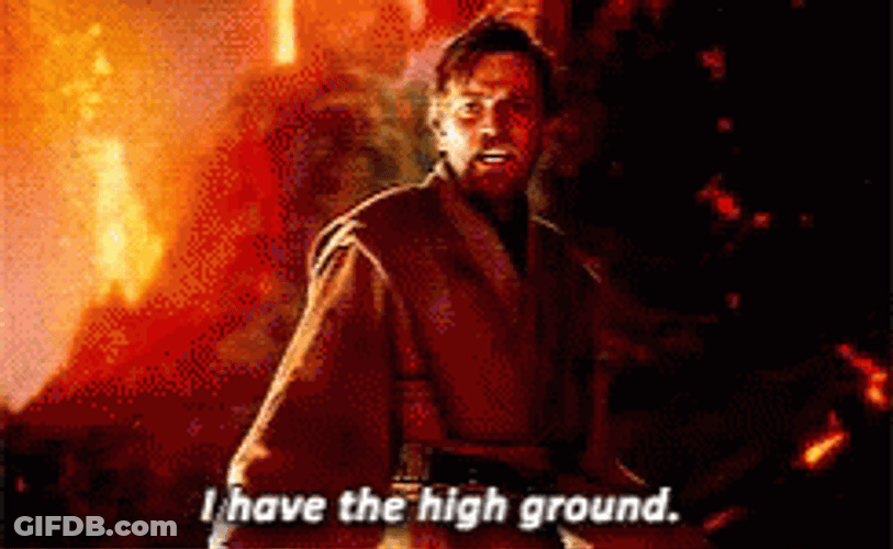 Obi Wan Kenobi Star Wars High Ground GIF
