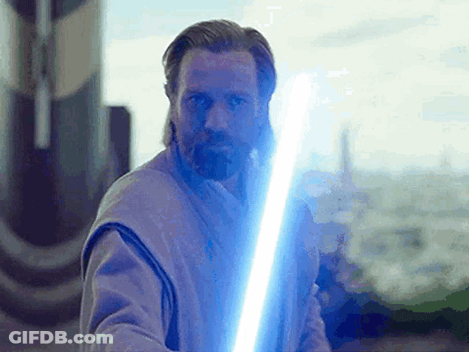 Obi Wan Training Anakin To Use Lightsaber GIF