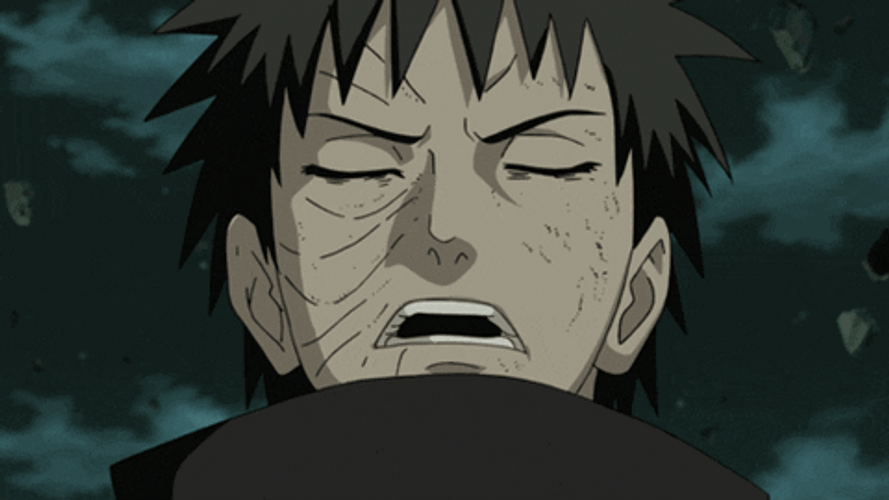 Obito Uchiha Closing Eyes Speaking GIF