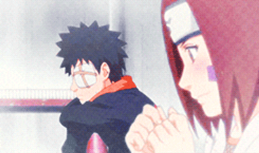Obito Uchiha Glancing At Rin Nohara GIF