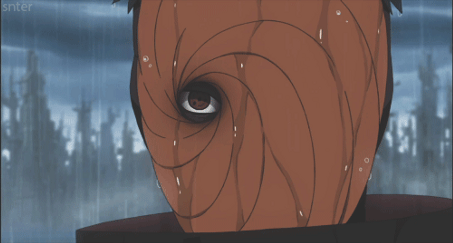 Obito Uchiha Standing In Rain GIF