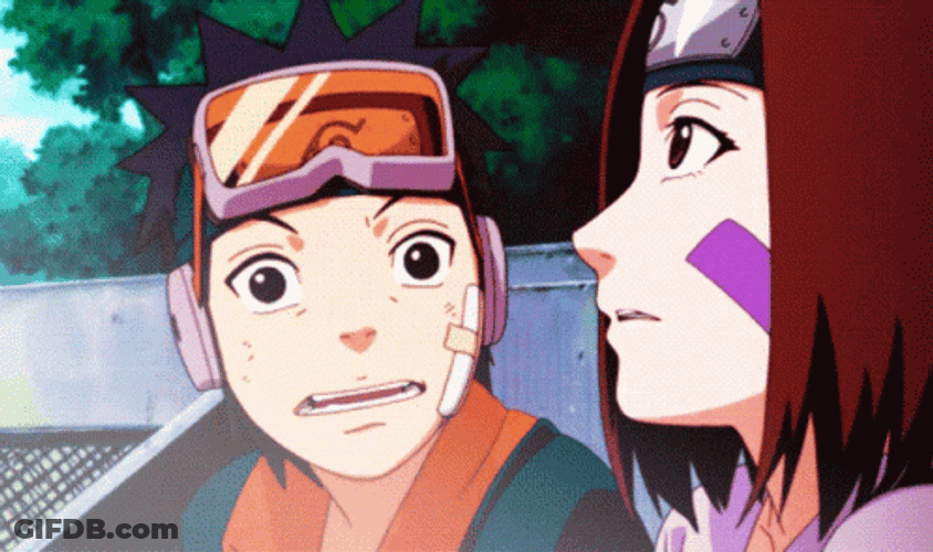 Obito Uchiha Talking With Rin Nohara GIF