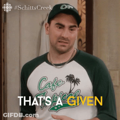Obviously Dan Levy Schitt's Creek GIF