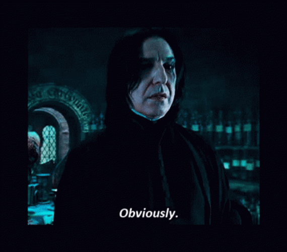 Obviously Professor Severus Snape Harry Potter GIF