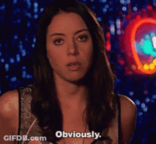 Obviously Saucy Aubrey Plaza GIF