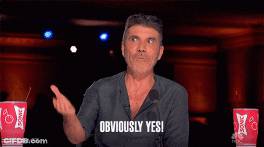 Obviously Simon Cowell  AGT GIF