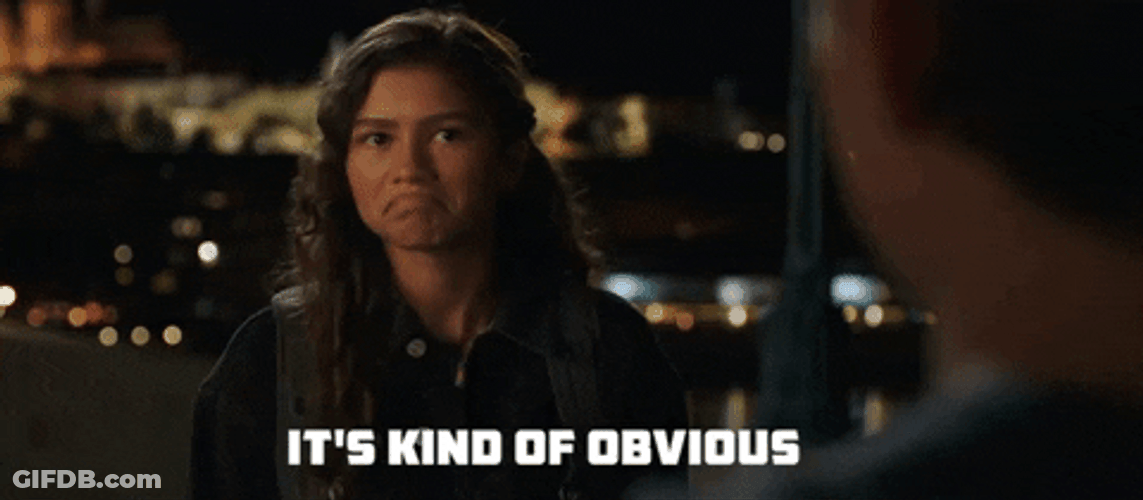 Obviously Zendaya Spiderman Marvel GIF