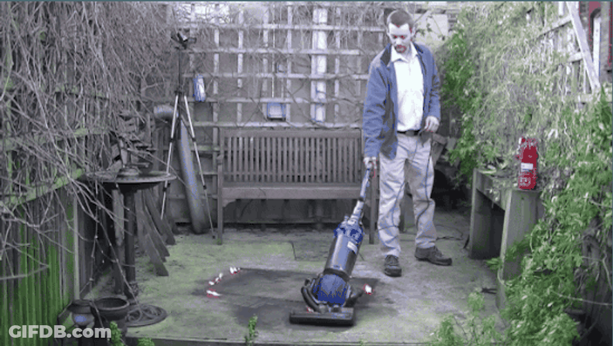 OC Guy Vacuum Dirt Suck GIF