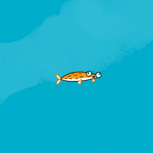 Ocean Life Cute Pufferfish GIF