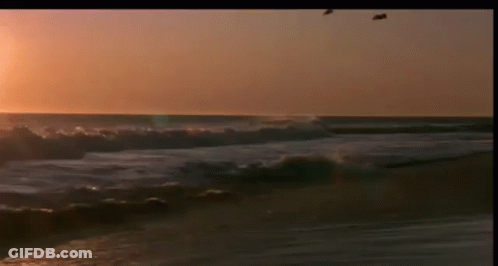 Ocean Sunset Crashing Waves GIF