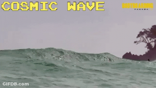Ocean Wave With Cosmic Wave GIF