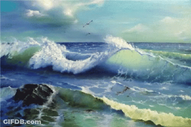 Ocean Waves Slow Motion GIF