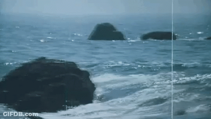 Ocean Waves Vintage Shot GIF