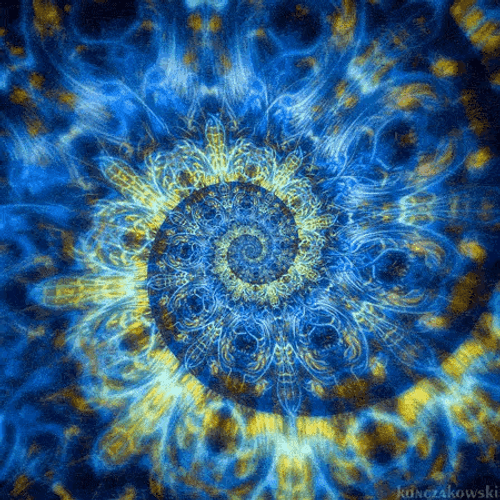 Oceanic Mosaic 3D Spiral GIF
