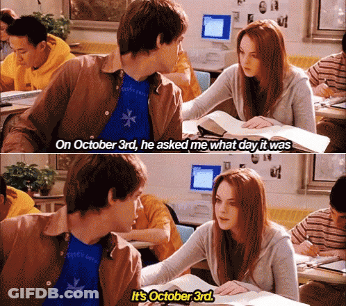 October 3Rd He Asked Me What Day It Was GIF