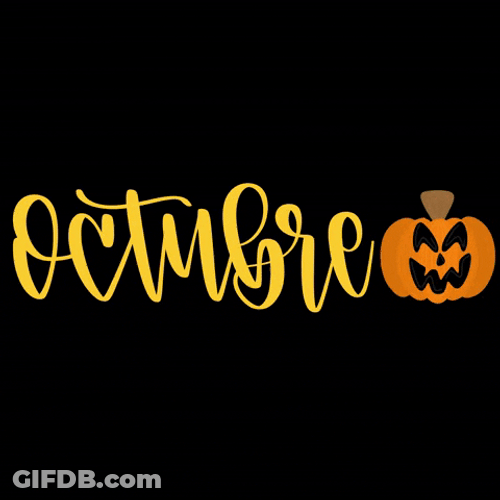 October Aesthetic Halloween Vector Art GIF