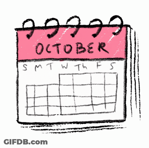 October Animated Calendar Electober GIF