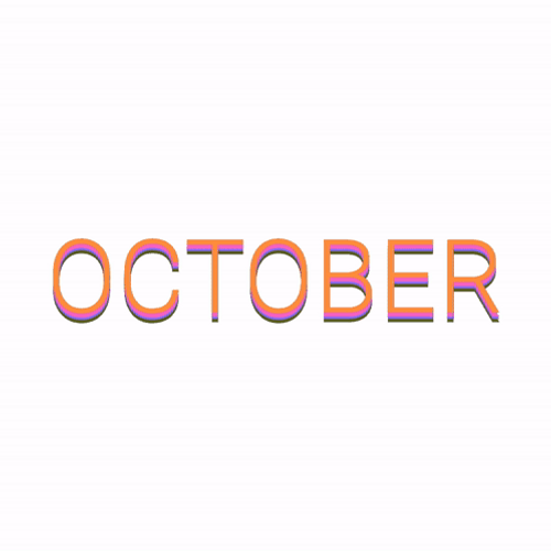 October Changing Fonts Graphic Design GIF