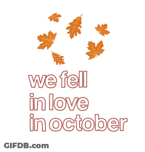 October Falling Leaves Vector Arts GIF