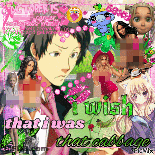 October Is Cancer Awareness Month And I Wish That I Was That Cabbage GIF