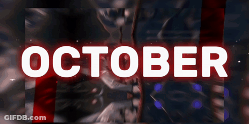 October On Red Background GIF