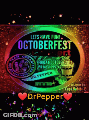 Octoberfest Flyer With Rainbow Background GIF