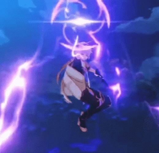 Octopath Traveler Aether Lightning Power GIF