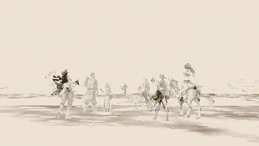 Octopath Traveler Battle GIF