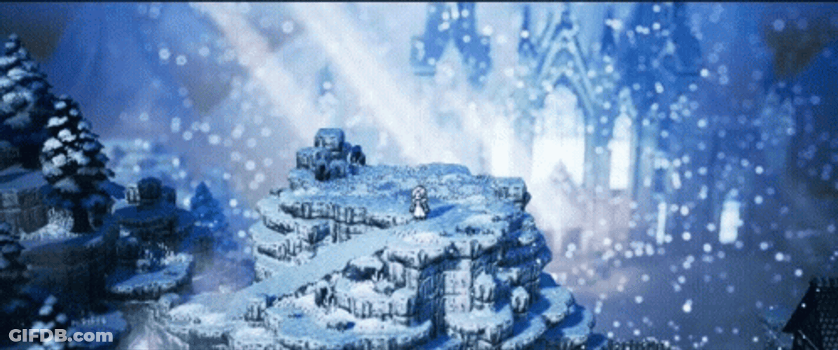 Octopath Traveler Frostland Game Mode GIF