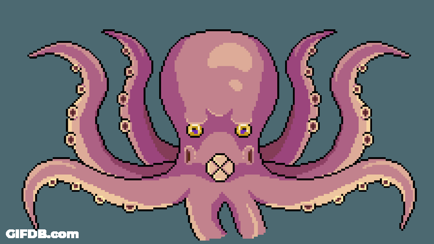 Octopus Flapping Tentacles Animated GIF