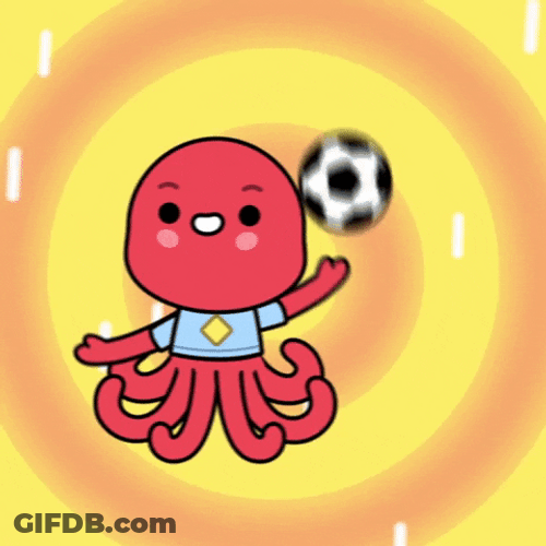 Octopus Playing Soccer In Toca Boca GIF