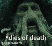 Octopus Statue Dies Of Death GIF