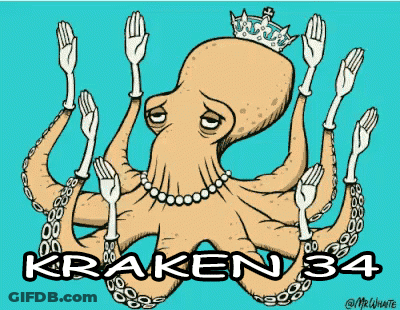 Octopus With Crown Saying Kraken 34 GIF