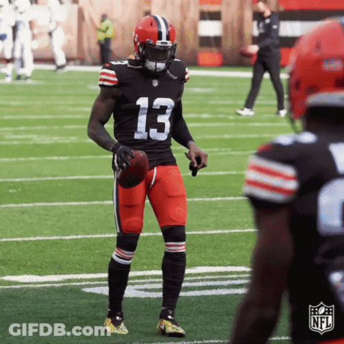 Odell Beckham Jr Doing Tiptoe Steps GIF