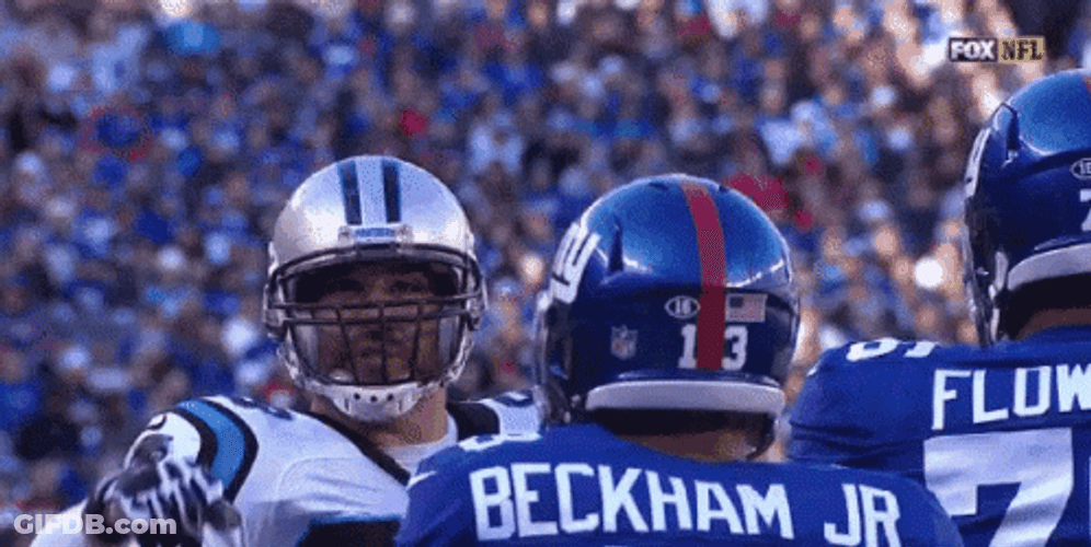 Odell Beckham Jr Laughing With Teammate GIF