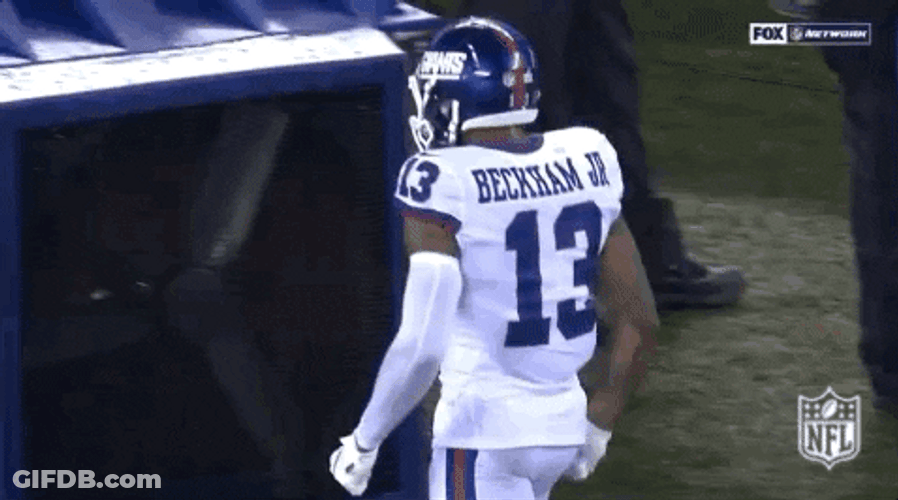 Odell Beckham Jr Raging Emotions GIF