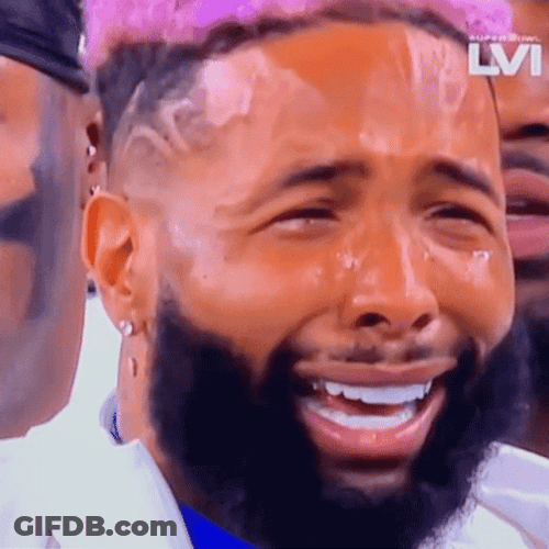 Odell Beckham Jr. Sobbing Emotionally GIF