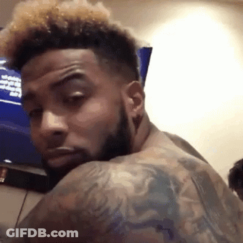 Odell Beckham Jr Suddenly Talks To Someone GIF