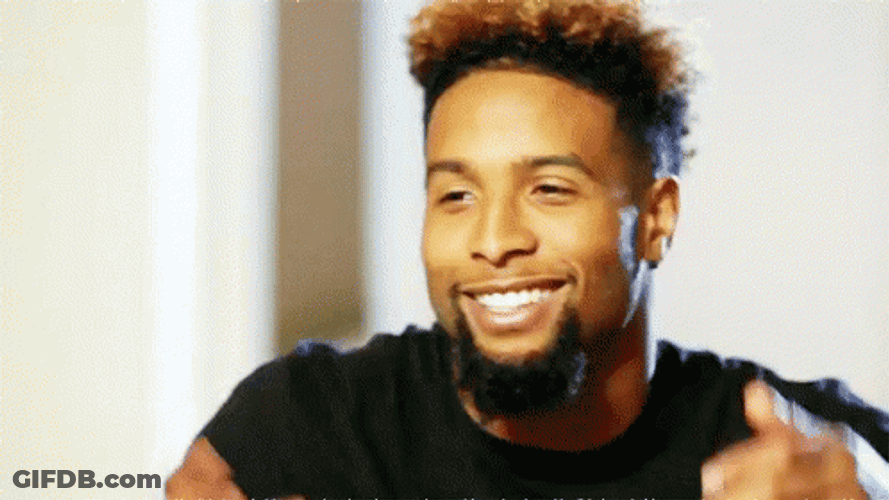 Odell Beckham Jr Swiping Over Head GIF