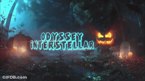 Odyssey Interstellar Poster With Pumpkins And Graves GIF
