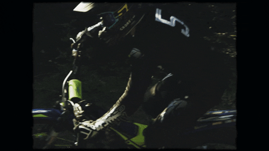 Off Road Dirt Bike Slow Motion Spin GIF