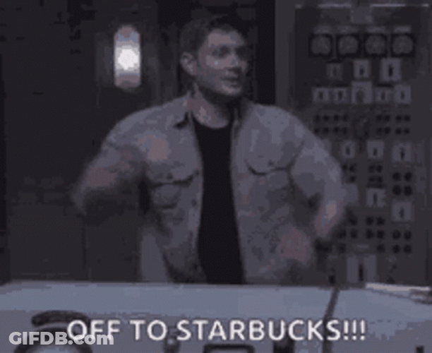 Off To Starbucks Jensen Ackles GIF