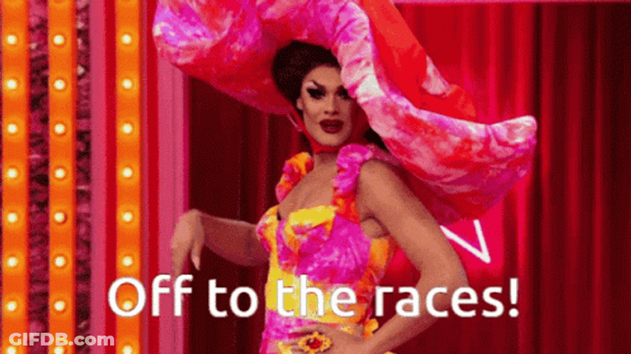 Off To The Race Day GIF